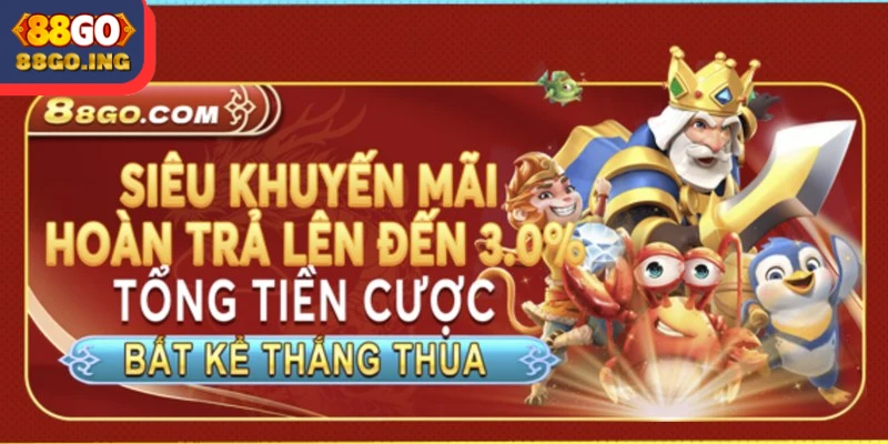 Ưu đãi khuyến mãi tại 88GO hoàn trả cực cao