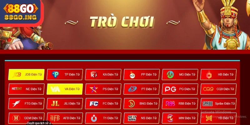 88GO hợp tác cùng nhiều đơn vị phát hành game slots hàng đầu